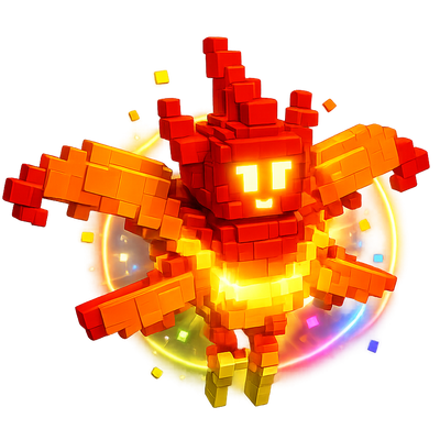 Rainbow Hatched Fire Wisp